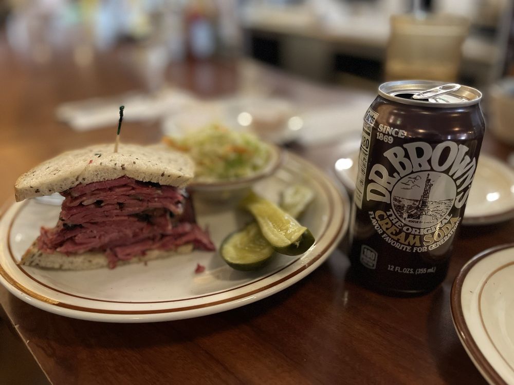 The Fresser: hot pastrami piled high on rye