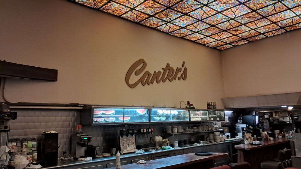 Seats at the Canter's counter
